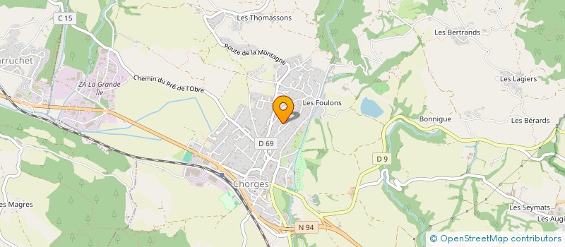 localisation de l'entreprise DRYOS  CHORGES