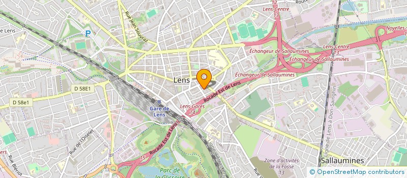 localisation de l'entreprise DS 2  LENS