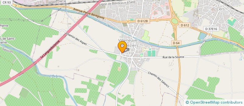 localisation de l'entreprise DS 34 à VILLENEUVE-LES-BEZIERS
