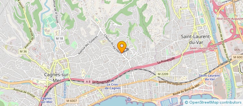 localisation de l'entreprise DS ALARME à CAGNES-SUR-MER