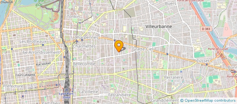 localisation de l'entreprise DS BILLARD à VILLEURBANNE
