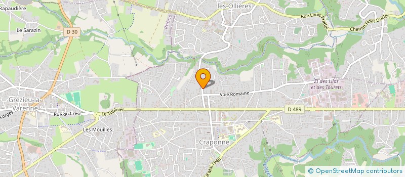 localisation de l'entreprise DS CHARPENTES  CRAPONNE