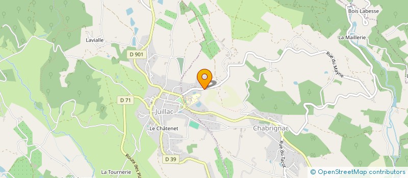 localisation de l'entreprise DS COUVERTURE  CHABRIGNAC