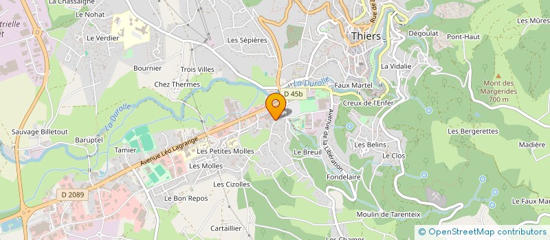 localisation de l'entreprise DS FACADE à THIERS