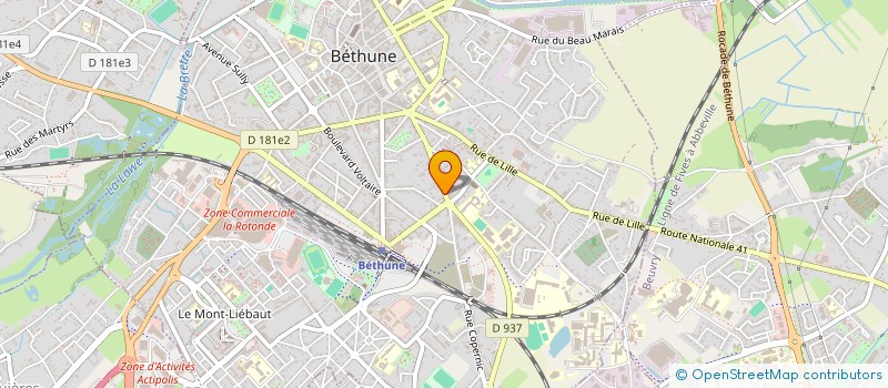 localisation de l'entreprise DS INCENDIE  BETHUNE