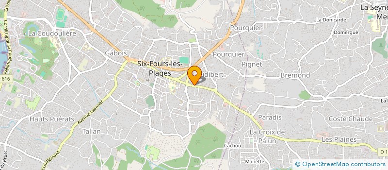 localisation de l'entreprise DS INVEST à SIX-FOURS-LES-PLAGES