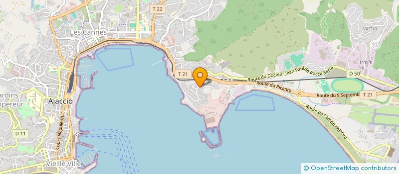 localisation de l'entreprise DS INVEST  AJACCIO