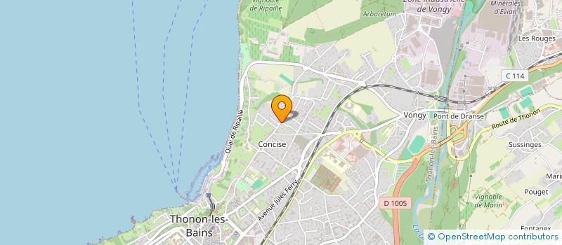 localisation de l'entreprise DS INVESTISSEMENT à THONON-LES-BAINS