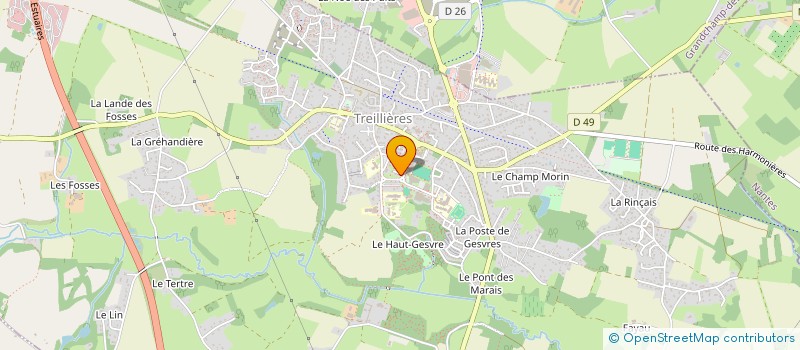 localisation de l'entreprise DS INVESTISSEMENT  TREILLIERES