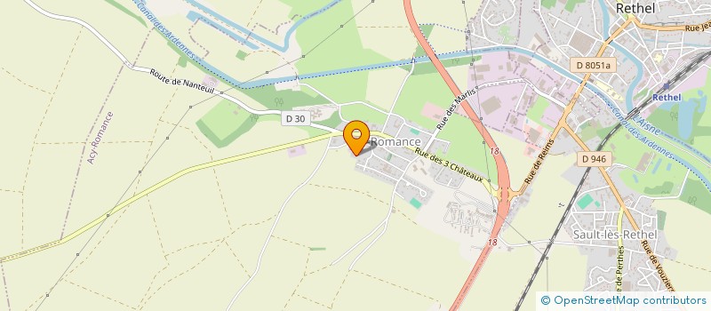 localisation de l'entreprise DS JOUVET  ACY-ROMANCE