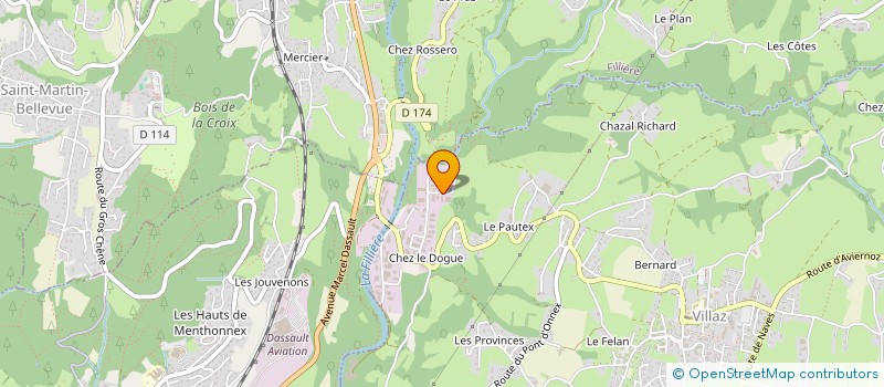 localisation de l'entreprise DS LES FUTAIES  VILLAZ