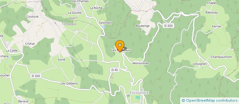 localisation de l'entreprise DS LOCATION  ESCOUTOUX