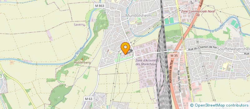 localisation de l'entreprise DS PLATRERIE  MUNDOLSHEIM