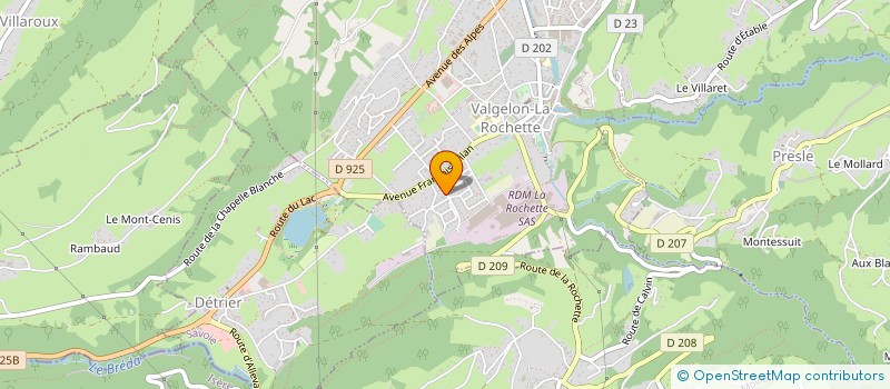 localisation de l'entreprise DS SMITH PACKAGING SAVOIE à VALGELON-LA ROCHETTE