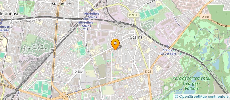 localisation de l'entreprise DS TRANSPORT à STAINS
