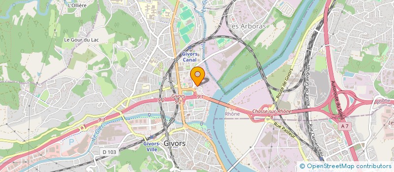 localisation de l'entreprise DS TRANSPORT  GIVORS