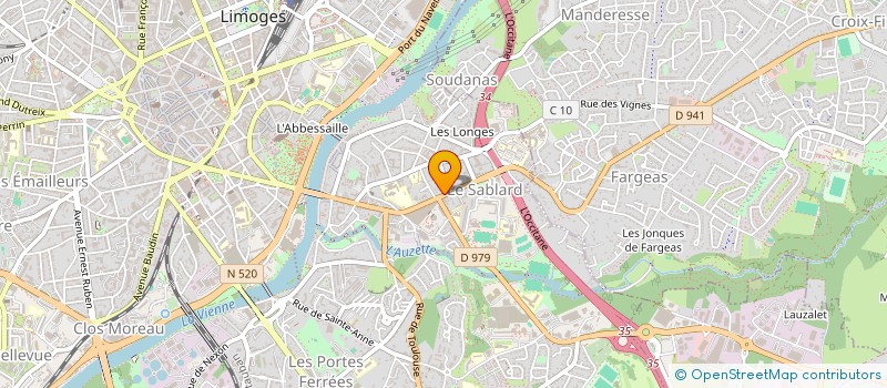 localisation de l'entreprise DSA FF à LIMOGES