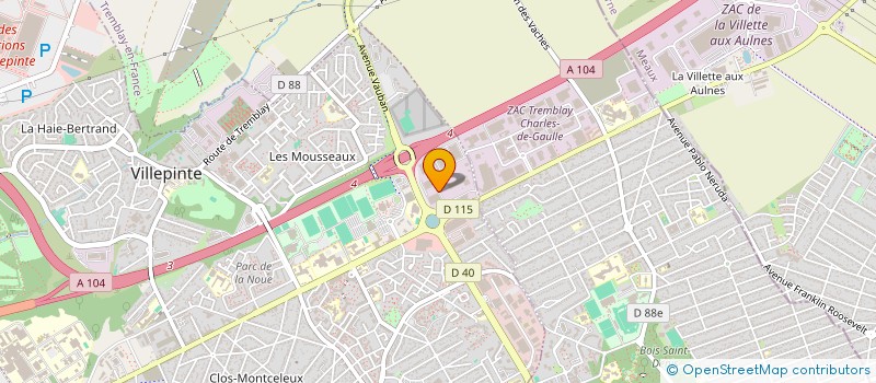 localisation de l'entreprise DSA GESTION  VILLEPINTE