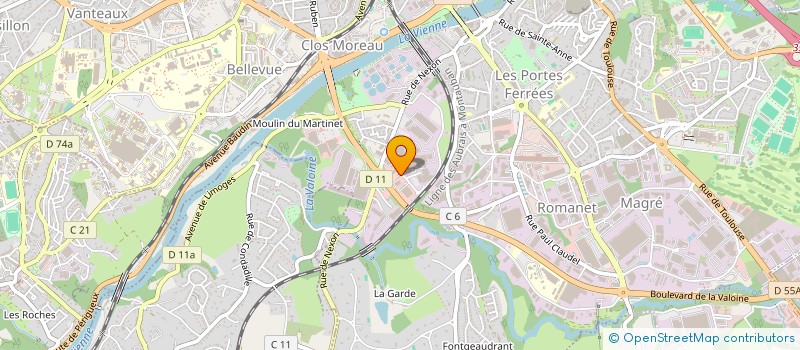 localisation de l'entreprise DSB à LIMOGES