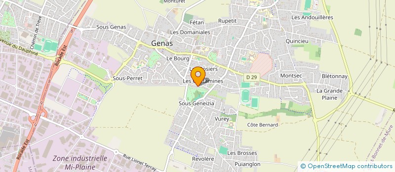 localisation de l'entreprise DSB IMMO  GENAS