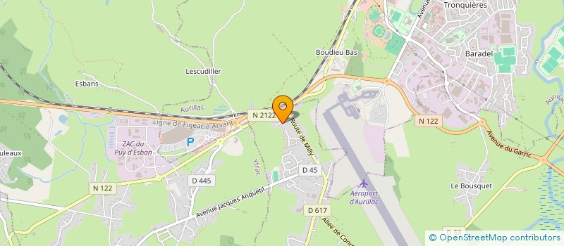 localisation de l'entreprise DSD ELECTRICITE à ARPAJON-SUR-CERE