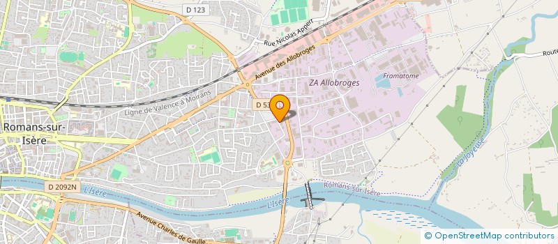 localisation de l'entreprise DSG DEVELOPPEMENT à ROMANS-SUR-ISERE