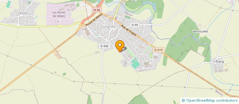 localisation de l'entreprise DSL 77  GUIGNES