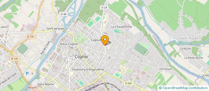 localisation de l'entreprise DSLJ IMMOBILIER à COGNAC