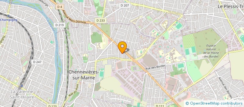 localisation de l'entreprise DSM PONCAGE à CHENNEVIERES-SUR-MARNE