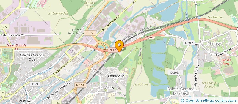 localisation de l'entreprise DSN PIECES AUTO à DREUX