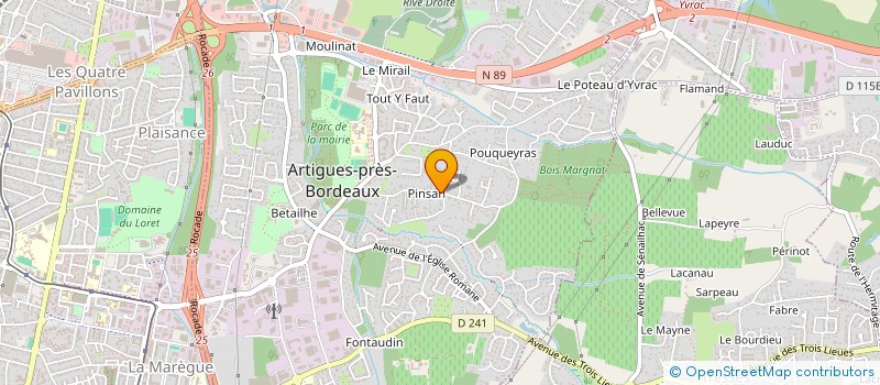 localisation de l'entreprise DSP EXPERTISE à ARTIGUES-PRES-BORDEAUX