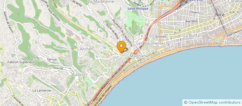 localisation de l'entreprise DSP TRANSPORTS à NICE