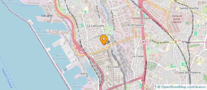 localisation de l'entreprise DST à MARSEILLE