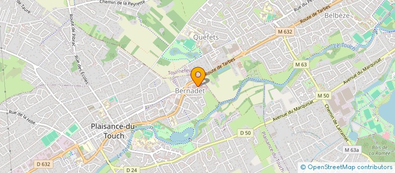 localisation de l'entreprise DST SERRURRIER à PLAISANCE-DU-TOUCH