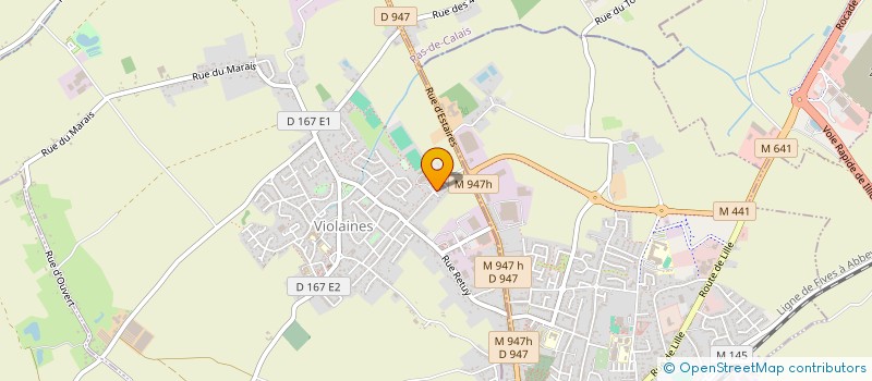 localisation de l'entreprise DT COUVERTURE DU NORD  VIOLAINES