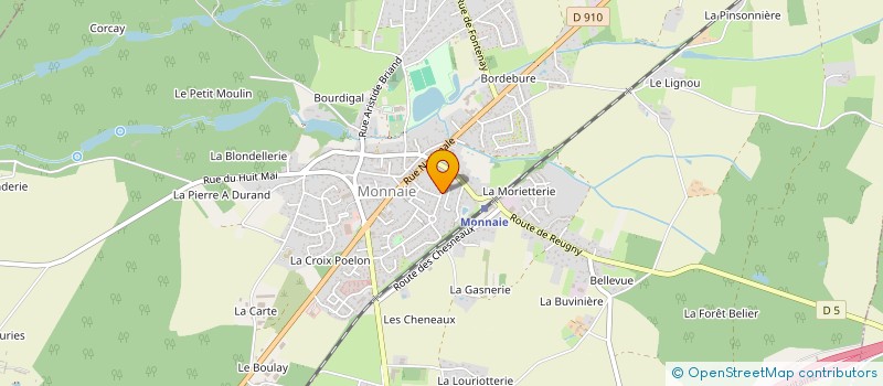 localisation de l'entreprise DT ELECTRONIQUE à MONNAIE