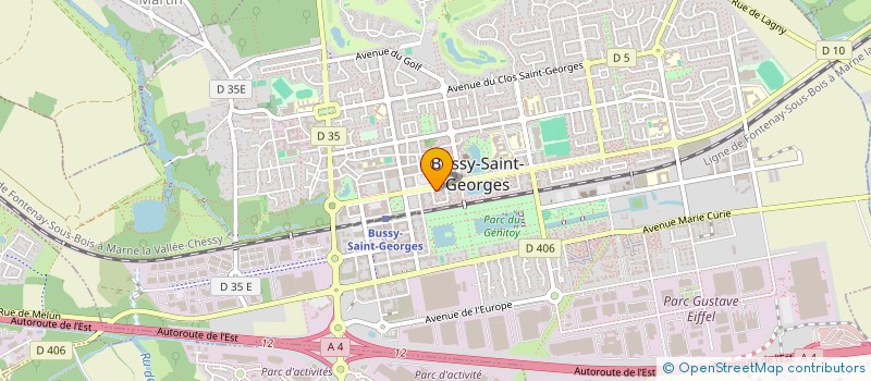 localisation de l'entreprise DT GEOMETRES à BUSSY-SAINT-GEORGES