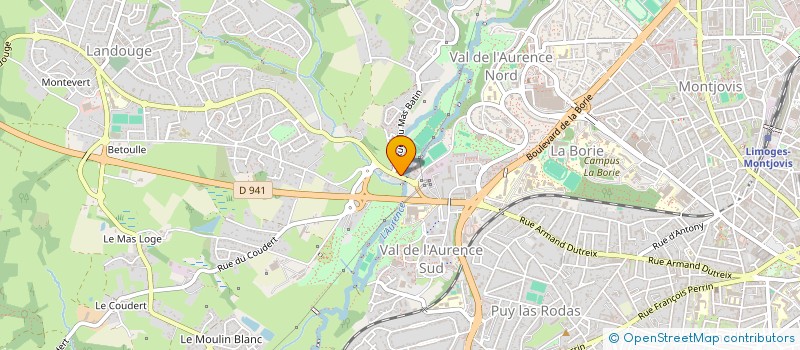 localisation de l'entreprise DT SERVICES à LIMOGES