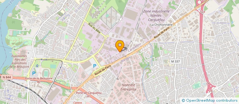 localisation de l'entreprise DT SYSTEMES à CARQUEFOU