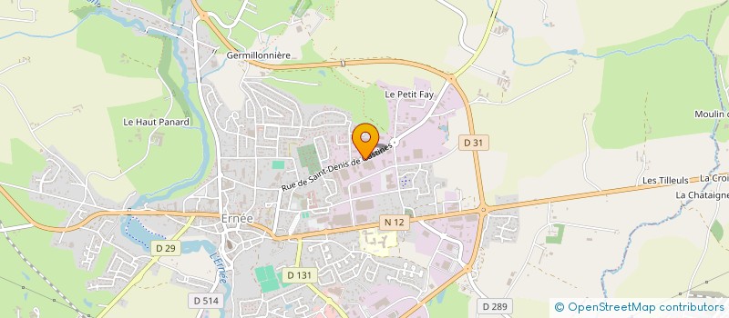 localisation de l'entreprise DTA FINANCES à ERNEE