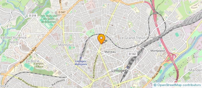 localisation de l'entreprise DTALENTS à LIMOGES