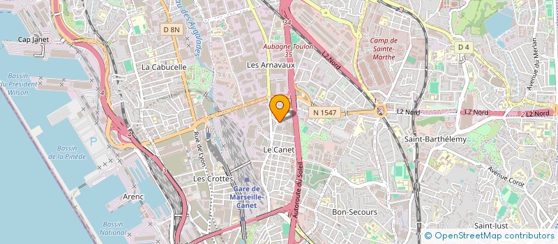 localisation de l'entreprise DTF - DESAMIANTAGE TERRITOIRE FRANCAIS à MARSEILLE