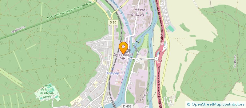 localisation de l'entreprise DTF GEOTECHNIQUE  POMPEY