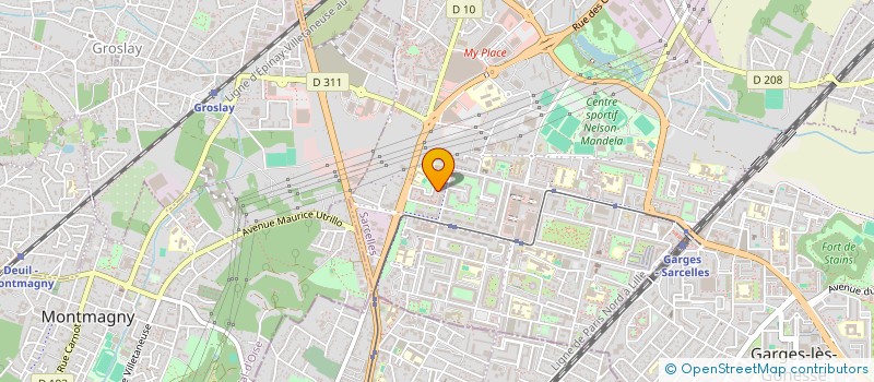 localisation de l'entreprise DTF GROUPE  SARCELLES