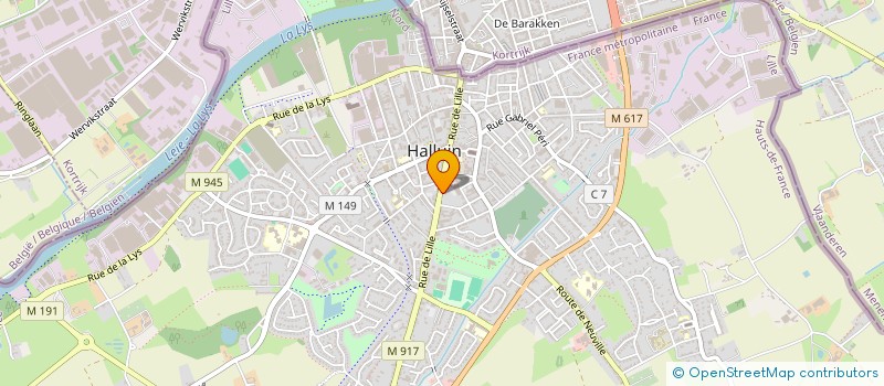 localisation de l'entreprise DTINFORMATIQUE à HALLUIN