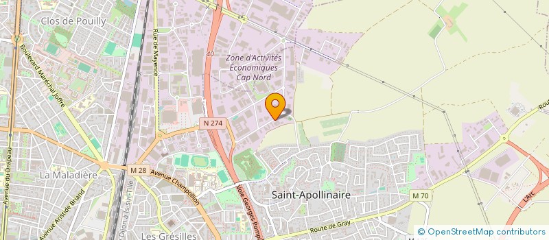 localisation de l'entreprise DTIX INFRASTRUCTURE à SAINT-APOLLINAIRE