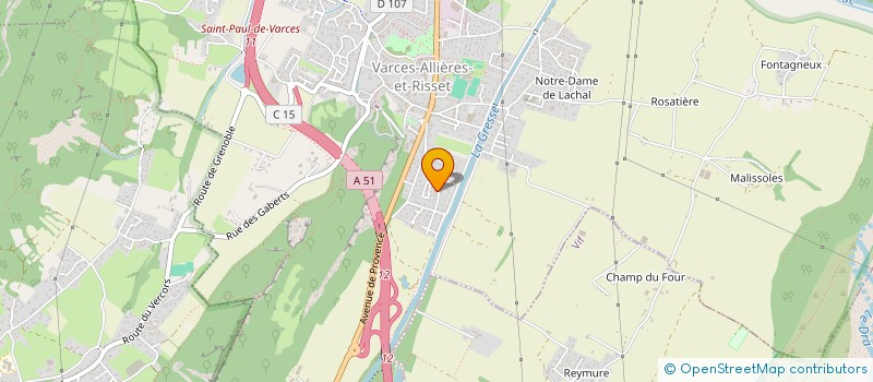 localisation de l'entreprise DTL INVEST à VARCES-ALLIERES-ET-RISSET