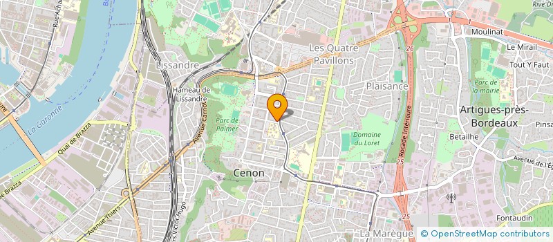 localisation de l'entreprise DTM BUROTIC33  CENON