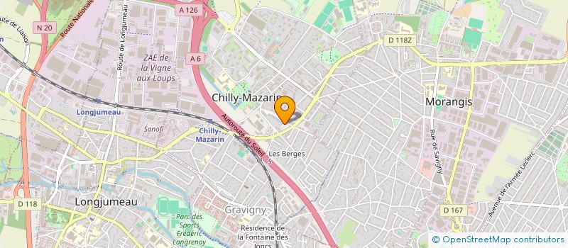 localisation de l'entreprise DTM TRANSPORT à CHILLY-MAZARIN