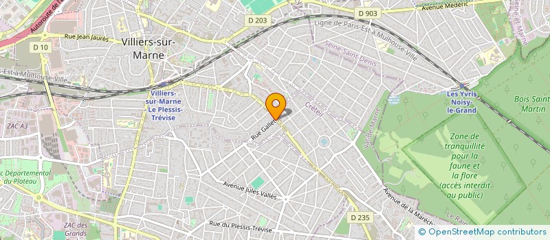 localisation de l'entreprise DTP  VILLIERS-SUR-MARNE